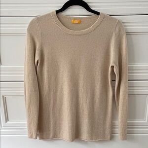 J. Crew Cashmere Beige Crew Neck Sweater